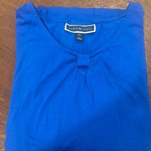Karen Scott- Sz XL Royal Blue 3/4 Sleeve Tee